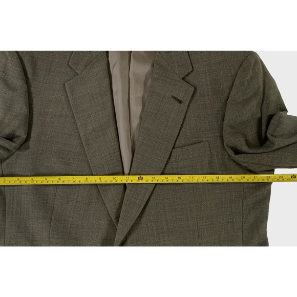 HART SCHAFFNER MARX Made in USA Subtle Plaid Suit in Everyday Brown Size 44 R - Picture 5 of 15